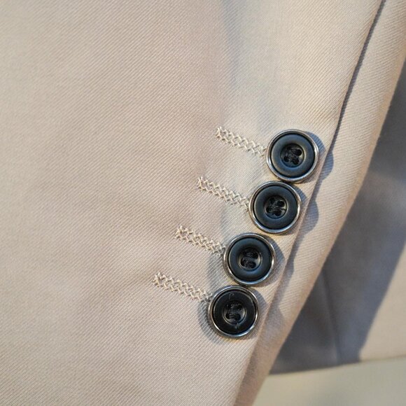 Men’s Beige Blazer Jacket - Size 46 (Large/XL), Modern Fit, Single Breasted - Picture 4 of 10